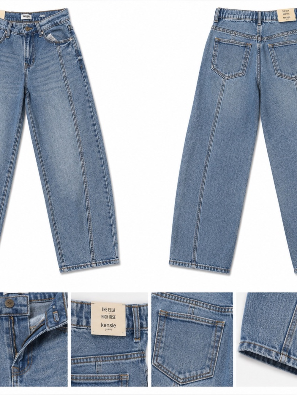 Kensie Light Blue Wide Leg Flare Jeans